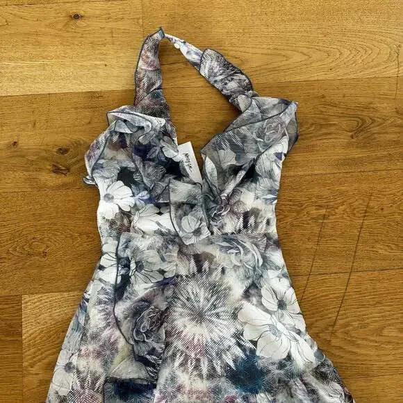Nasty Gal X Nick Fierro Tattoo Ruffle Maxi Dress
